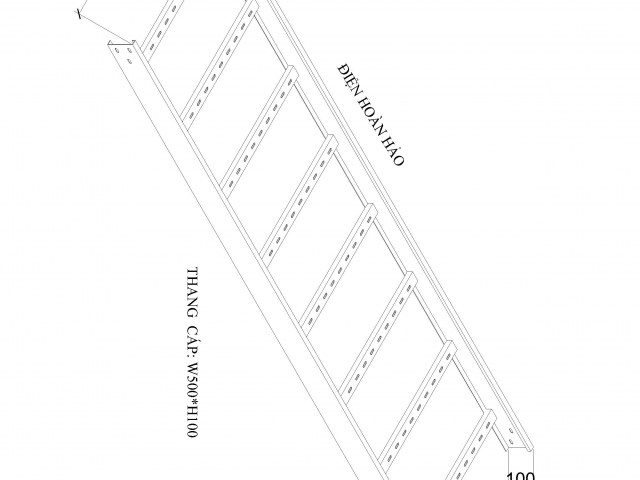 Thang cáp W500 H100